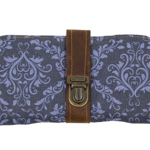 Portofel gri din in imprimat Royal